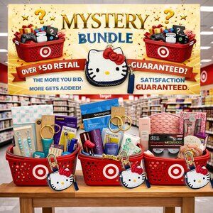 Mystery Bundle with Target Mini Basket & Hello Kitty AirTag Holder Keychain